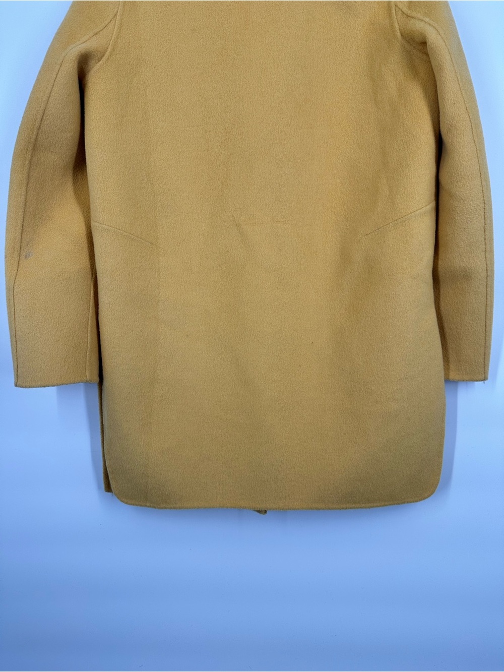 Belle & Bloom Wool Blend Peacock Oversized Mustard Yellow Coat Jacket - Picture 10 of 16
